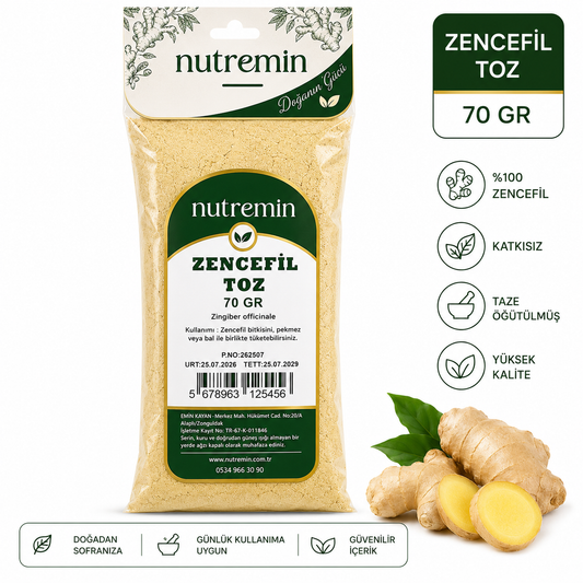 NUTREMİN ZENCEFİL TOZ 70 GR